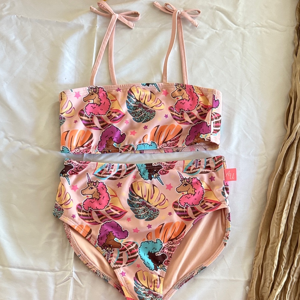 Colorful Unicorn Bikini Set for Kids size 8